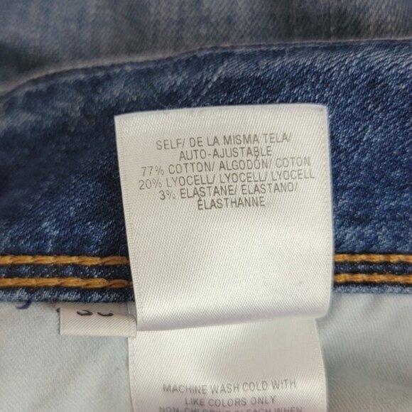 Hudson Cat Skinny Mid Rise Medium Wash Crop Step Hem Frayed Flap Pocket Jeans 30 - Picture 16 of 16